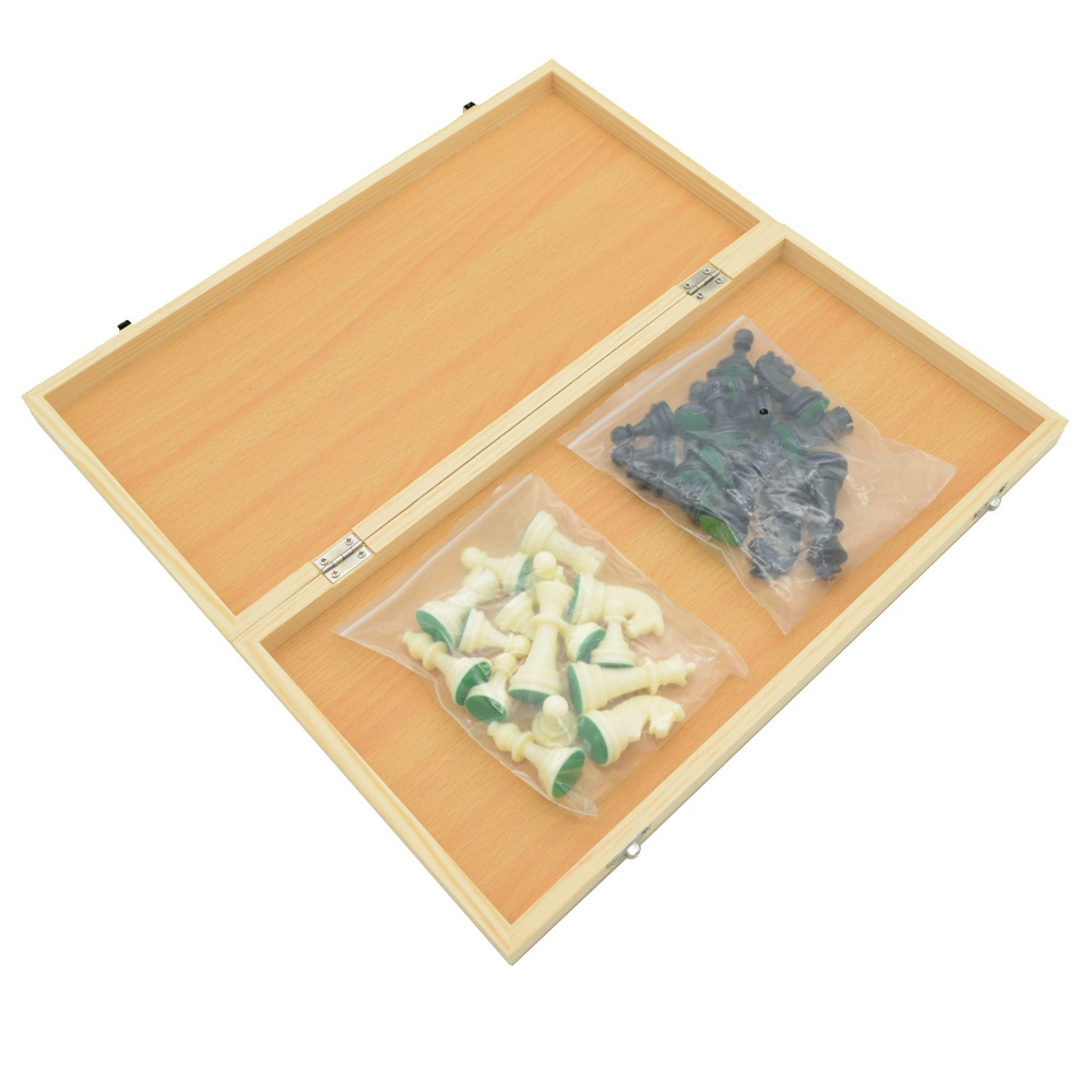Wooden magnetic plastic chess pieces, foldable educational board game toys, direct sales, cross-border Specification image