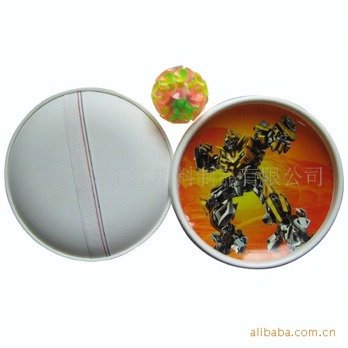 生产亲子儿童解压游戏运动玩具发光吸盘球PVC粘粘球手抛球粘靶球细节图