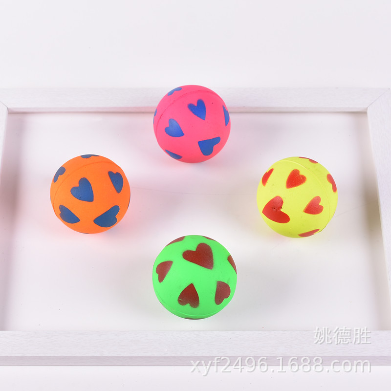 Factory direct sales 6.3cm rubber foam dog biting pet elastic children stress-relieving throwing toy balls Application Scenario