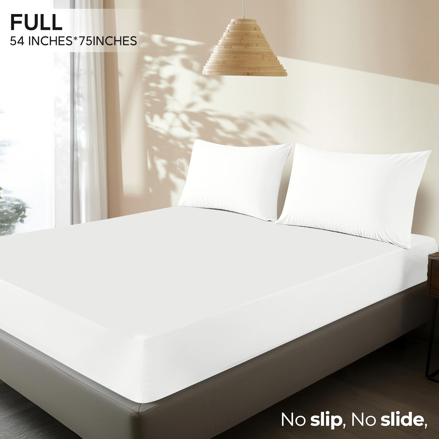 跨境外贸90gsm床笠单件防滑固定床罩全包床垫席梦思防尘保护床套