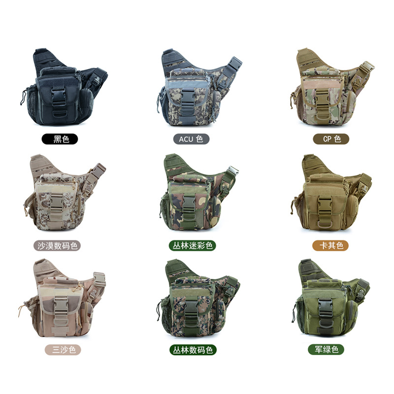 Yitu Military Enthusiast Large saddle Bag Outdoor Tactical Waist Bag, Men's Cycling photography Camera bag, single-shoulder crossbody bag Item Picture