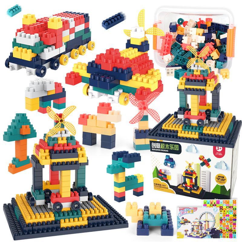 Morandi color series kindergarten particle building block assembly early education children's beneficial knowledge toys Morandi building block toys Item Picture