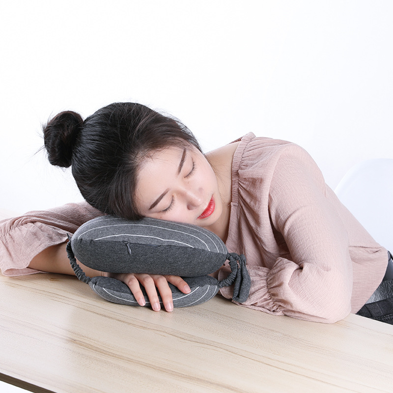 Two-in-one eye mask, neck pillow, U-shaped pillow, sweat cloth, foam particle eye mask pillow, car travel, leisure nap pillow Specification image