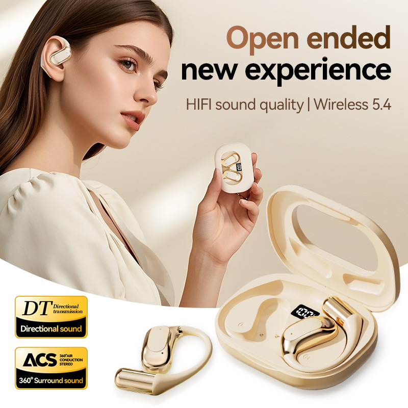 M115OWS wireless headphones dual-ear private mold Factory 2025 Blue Tooth Hua High-fidelity Stereo noise-cancelling ear-hanging style details Picture