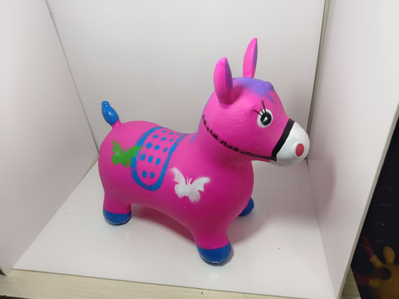 厂家供应彩绘跳跳马 pvc充气跳跳马 儿童加厚充气马玩具供应弹跳