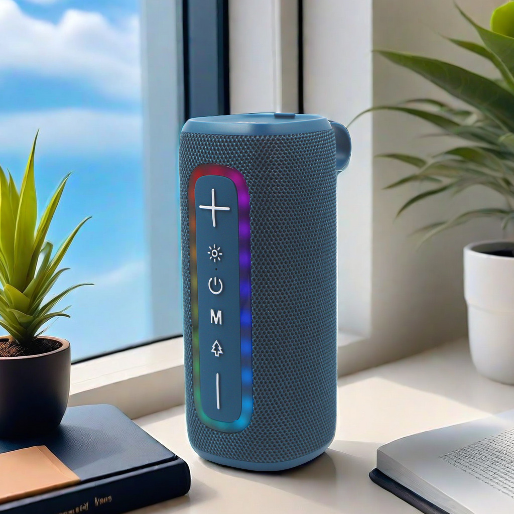 The cross-border best-selling TG428 wireless Bluetooth speaker, LED color light strip, card insert, USB flash drive, FM radio, TWS gift small speaker details Picture
