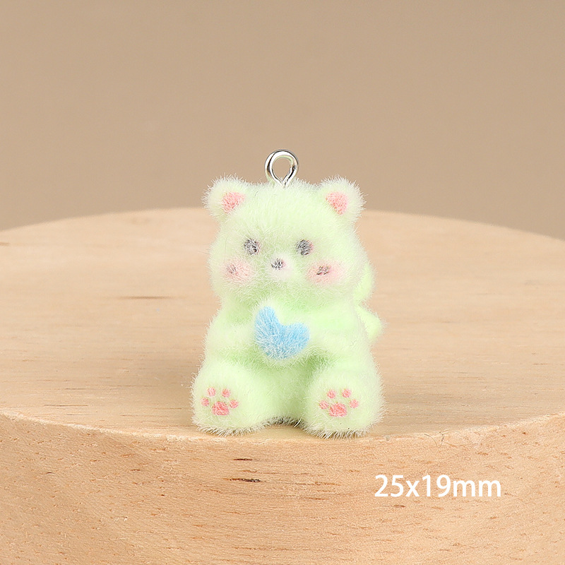 Cartoon cute plush bear figurines, DIY handcrafted creative decorative items, car ornaments, key chain accessories Specification image