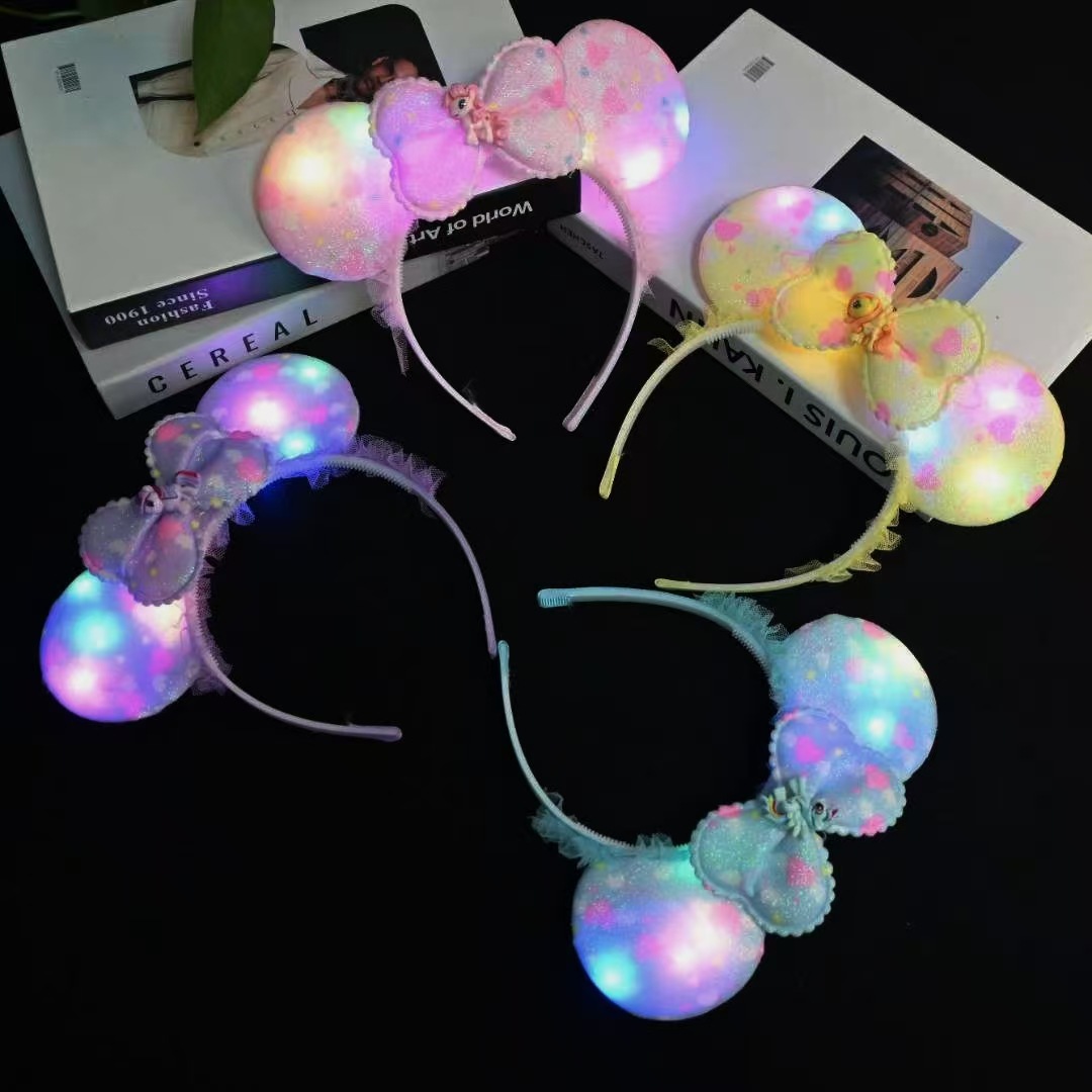 New large bow headband, cartoon and cute bow Minnie headband, children's playground performance costume hair accessory Specification image