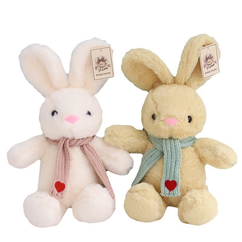 可爱小兔子毛绒玩具公仔毛衣兔玩偶布娃娃精品娃娃机儿童陪睡礼物白底实物图