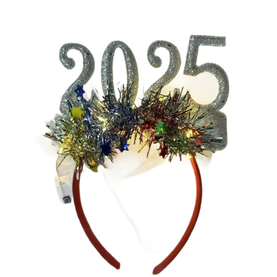 2025 Hair band Headband Christmas and New Year Digital headband Shining 2025 Luminous hair band Headband decoration Children's toy Item Picture