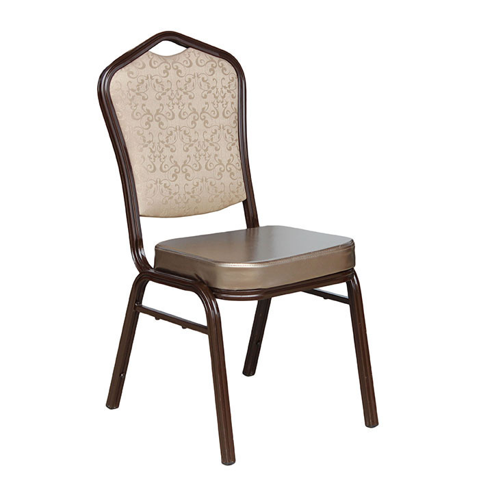 Star Factory wholesals coffee-colored hotel and restaurant tables and chairs, aluminum alloy conference chairs, dining chairs, and iron pipe banquet chairs. Chair covers are available details Picture