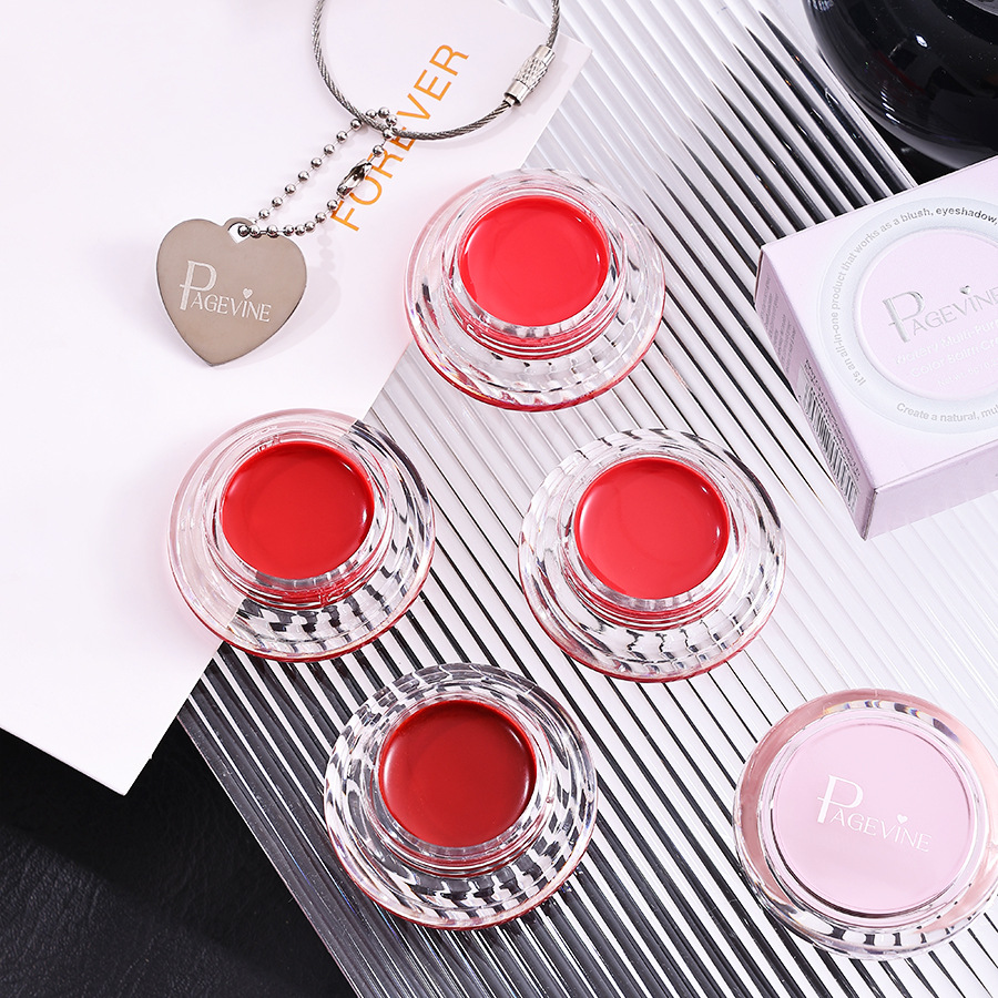 Cross-border makeup PAGE VINE Heart-shaped pendant, bouncy Blush cream, yo-yo blush, best-selling beauty on Amazon TK Application Scenario