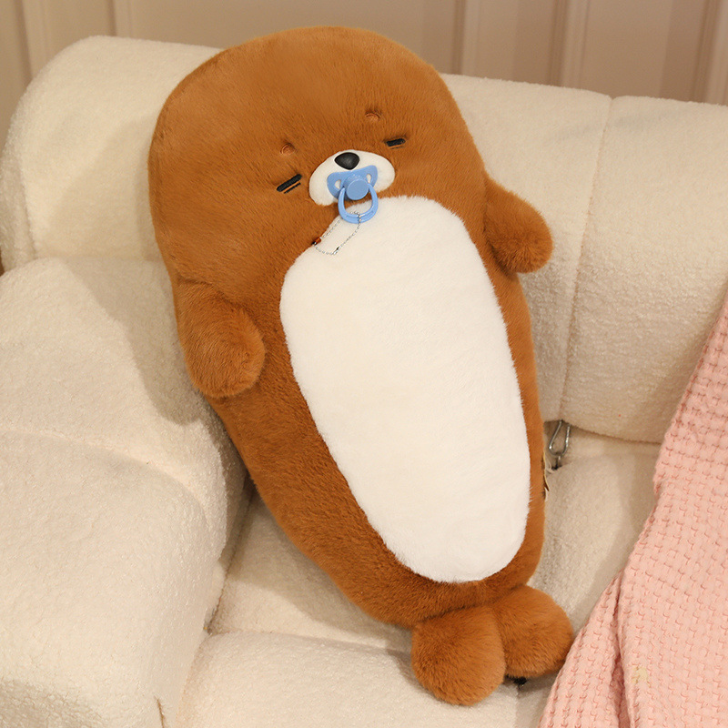 Cute Seal Family story plush toy, bed sleeping pillow, stuffed pillow, birthday present Item Picture