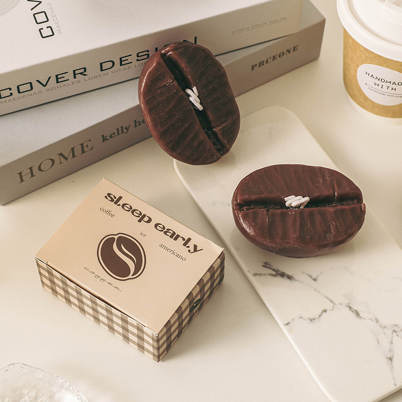 Coffee bean scented candles, high-end design, wax atmosphere, cross-border scented, cute and creative wholesale souvenirs Specification image
