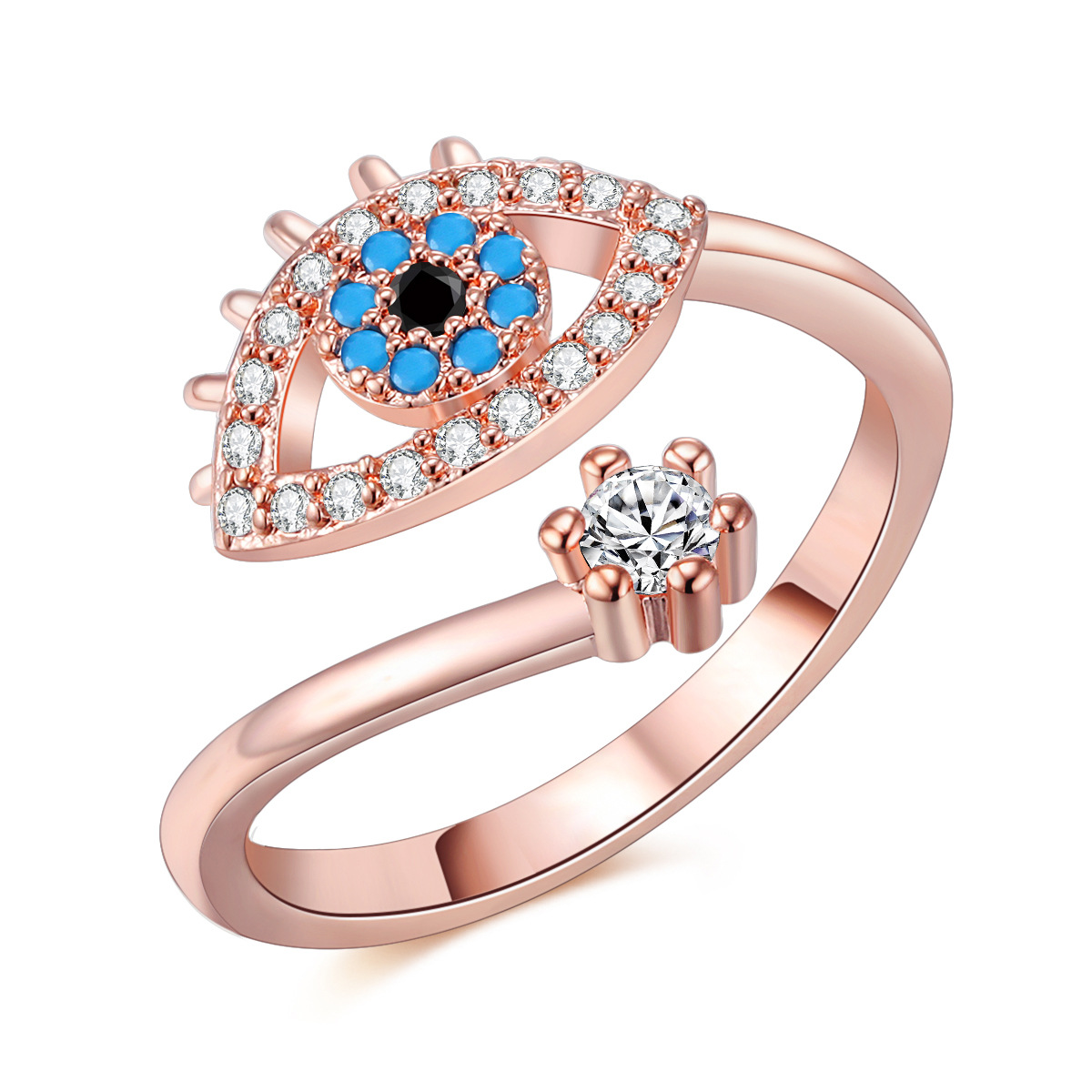 Cross-border foreign trade creative Devil's Eye ring Open Blue Eye jewelry, fashionable jewelry manufacturer wholesale