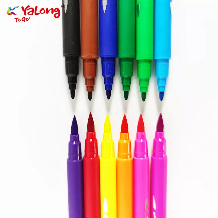 Yalong Cross-border best-selling brush tip watercolor pens, double-pointed watercolor pens