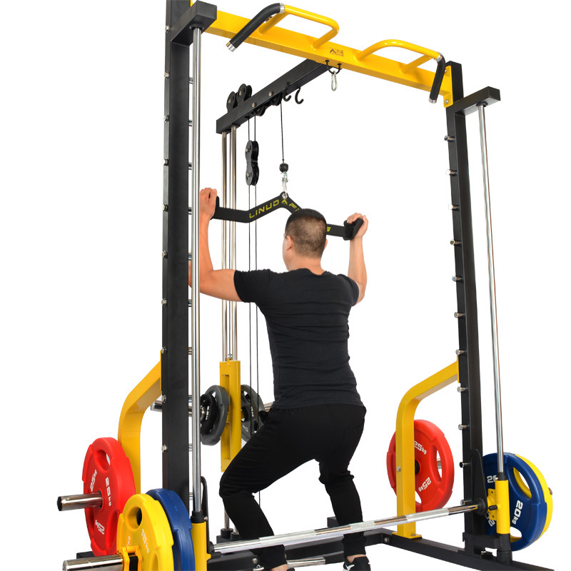 High pull-down handle, low pull-down grip, back exercise accessories, sitting row, back muscle training, gantry, back pull training details Picture