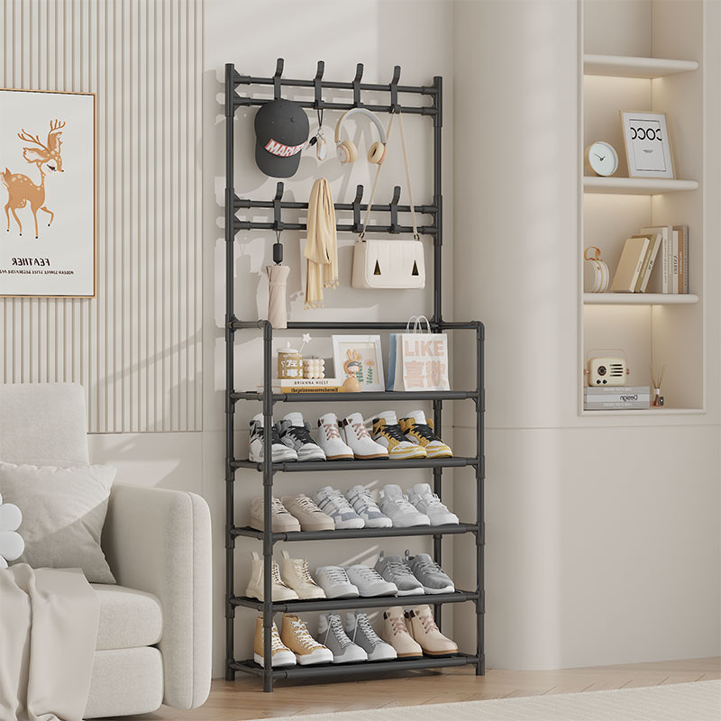 TEMU's best-selling in-stock dropshipping clothes hangers, bedroom floor-standing multi-functional coat racks, and home door assembly shoe racks