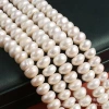 Natural freshwater large flat pearl DIY jewelry accessories, handcrafted jewelry necklaces production and wholesale details Picture