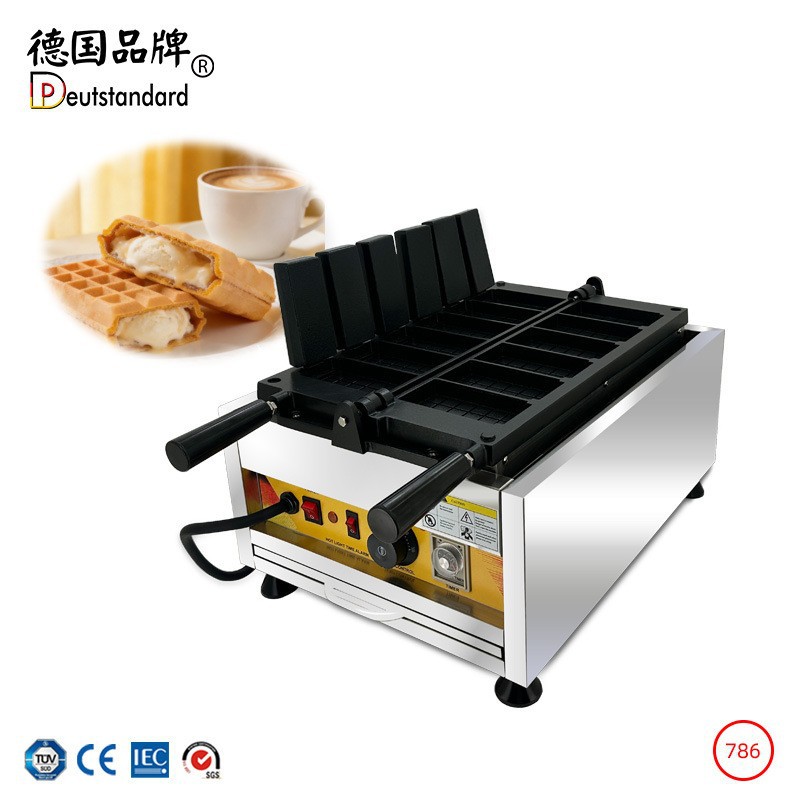 Ice cream line-shaped waffle machine, egg pancake machine, Indian flying pancake machine, egg roll machine Application Scenario