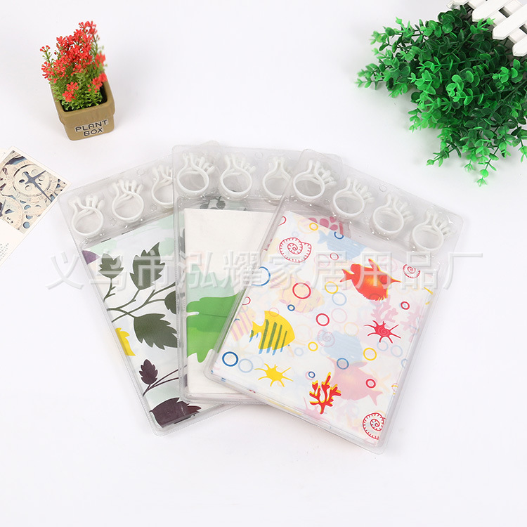 浴帘涤纶/浴室帘欧式/折叠浴帘/浴室帘peva/浴室帘女人简约产品图