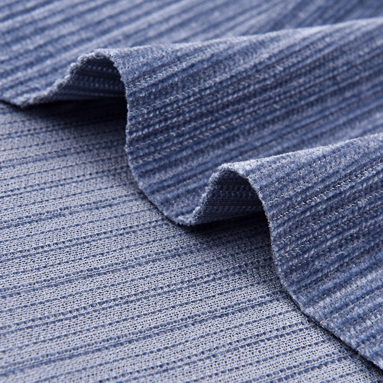 Autumn and winter in-stock Chenille chopstick strips 280g European cotton fleece stretch wide-leg pants, casual wear, double-sided fleece fabric