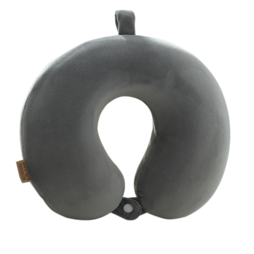 Memory pillow, U-shaped pillow, travel neck pillow, U-shaped neck pillow, LOGO embroidery, U-shaped single-color solid color memory foam U-shaped pillow Specification image