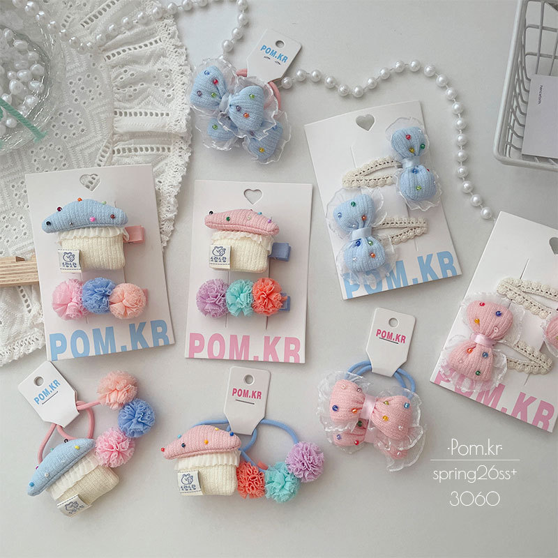 Primavera nuevo moe chunky casa pequeña horquilla pañero para niños flequillo clip lazo dulce accesorios para el pelo mujer details Picture