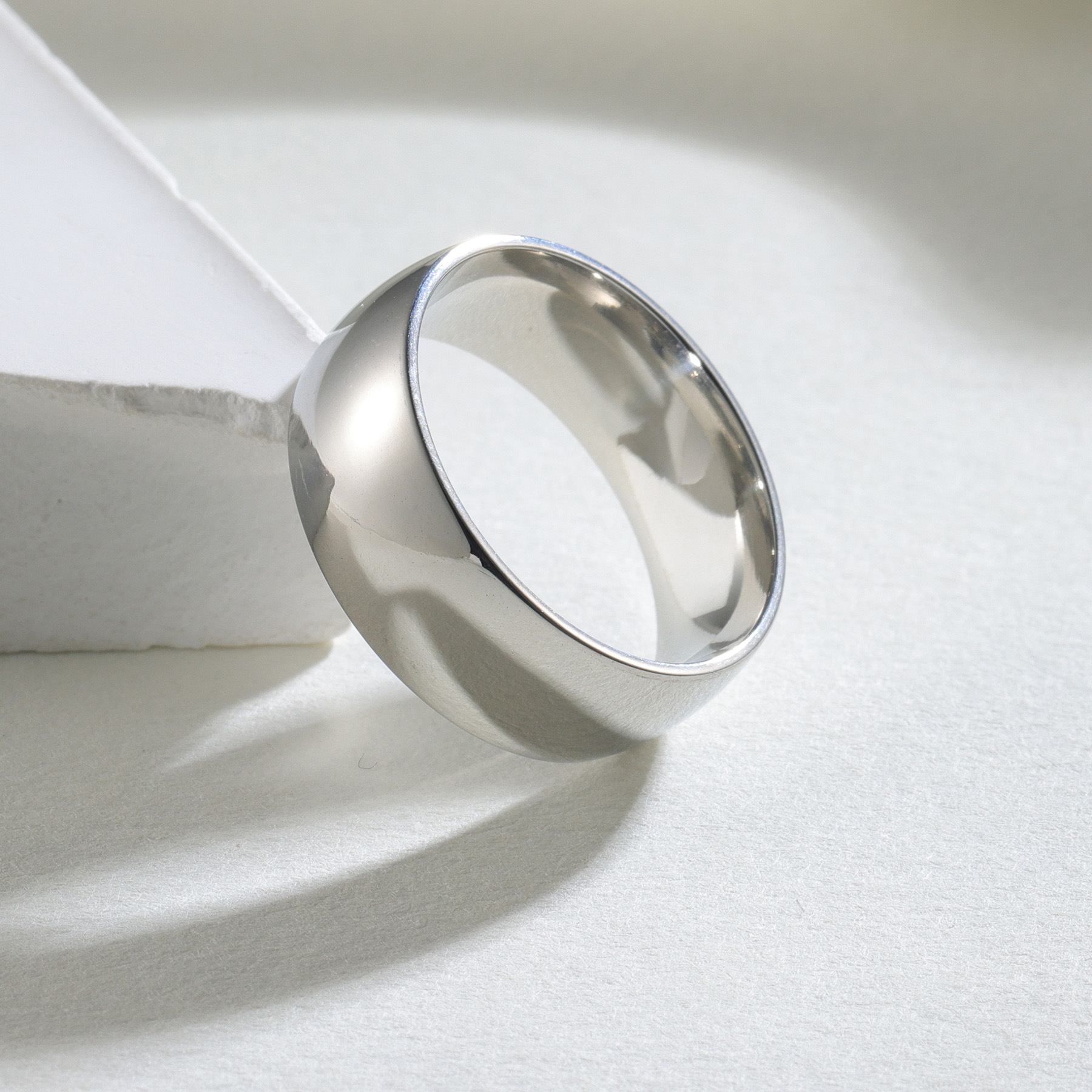 Cross-border stainless steel arc-shaped smooth ring, 2mm, 4mm, 6mm, 8mm, 12mm, vacuum electroplated in the furnace, no color fading details Picture