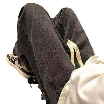 Vintage jeans for men, spring and autumn, straight-leg loose, trendy brand, wide-leg American high street, versatile, casual long pants, summer Item Picture