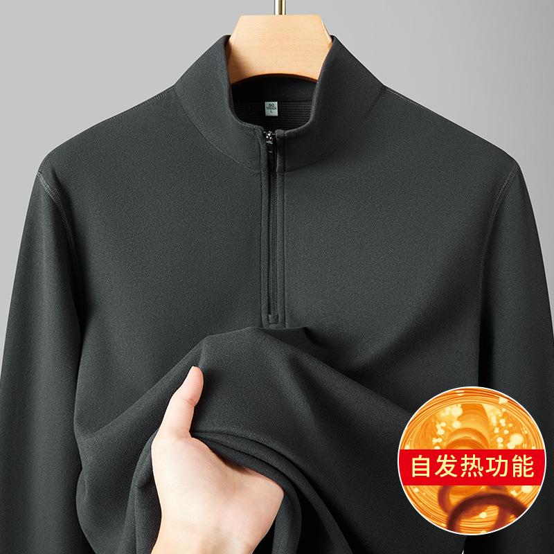 男保暖裤/圆领厚毛衣男/衣服/有领毛衣男/羊毛衣男高领产品图