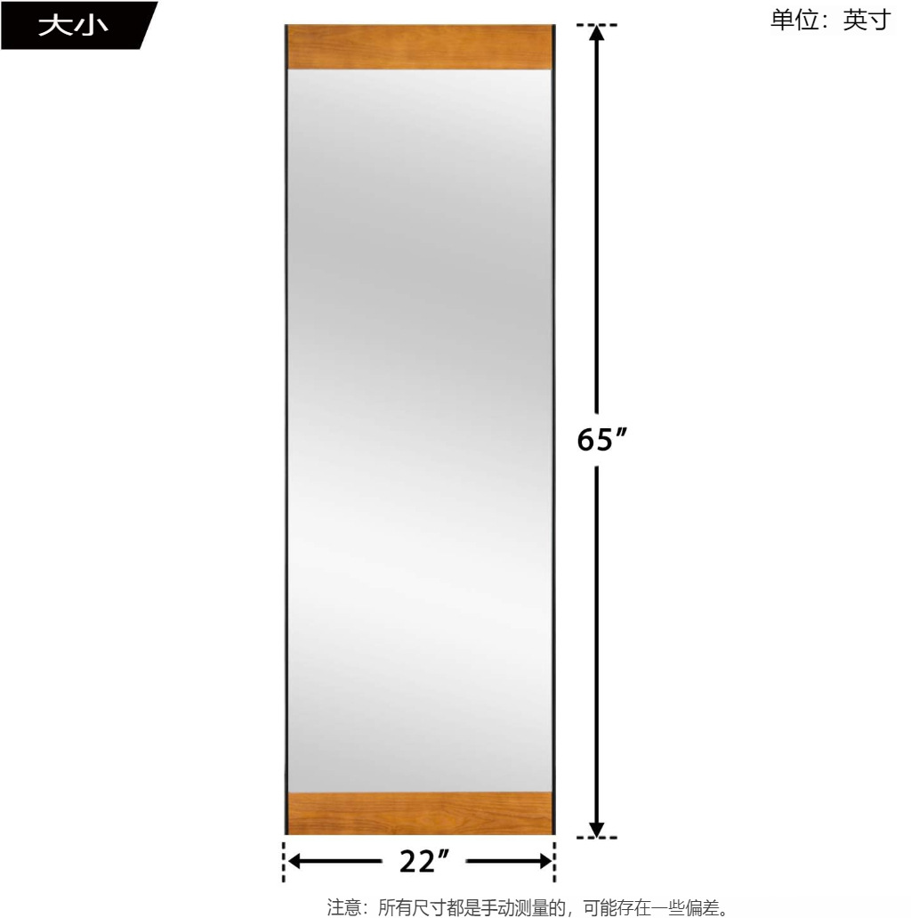 全身镜家用落地镜复古中古风镜子试衣镜贴墙挂墙式客厅定制穿衣镜细节图