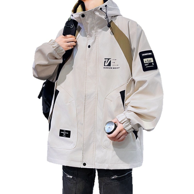 冲锋衣/软壳冲锋衣/冲锋衣男连帽户外/冲锋服/冲锋衣三合一白底实物图
