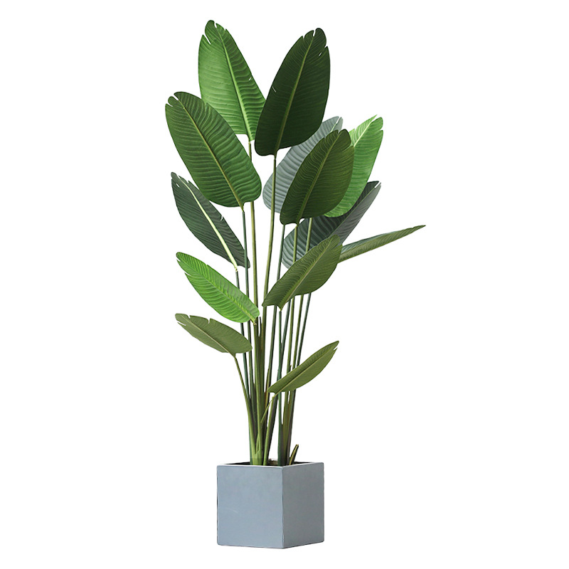 Large Nordic-style artificial plants, living room artificial green plants, artificial trees, traveler's banana potted plants, landscape decoration artificial green plants Item Picture