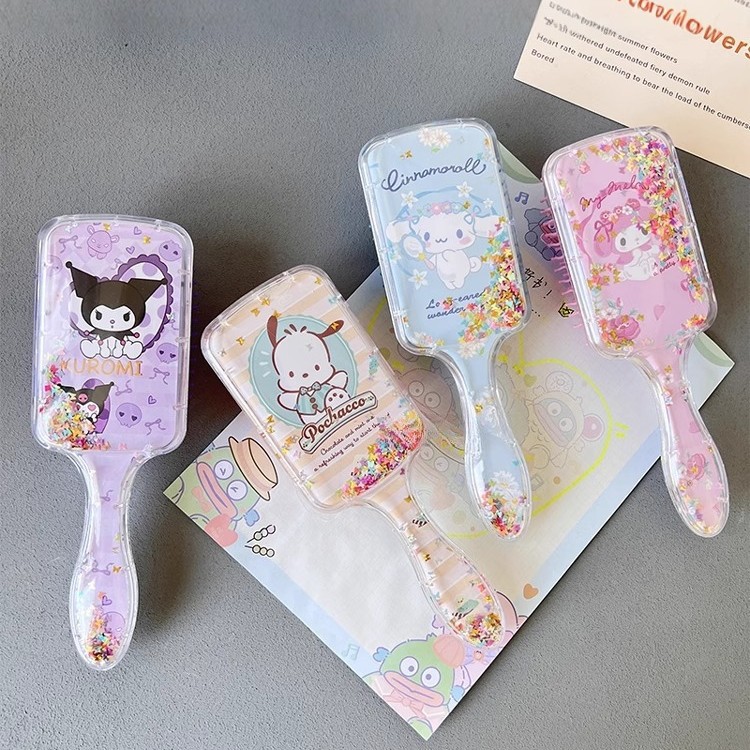 HelloKitty Comb for women's home use: Cartoon, cute, fluffy, high skull top air cushion comb, anti-static air bag massage comb