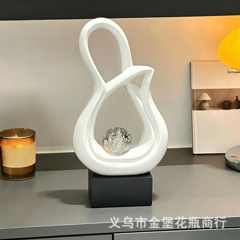 Modern curvilinear hollowed-out art furnishings, office TV cabinets, simple decorative items, home soft furnishing supplies Specification image