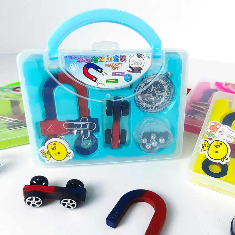 Primary school student 2800 Portable magnetic power set Compass Fun Magnetic levitation Magnet Magnet Magnet Science Experiment play thumbnail