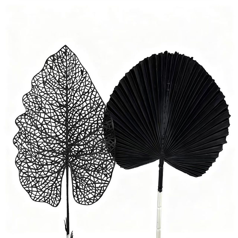Black plastic flower wedding simulation flower arrangement, silk flower artificial flower materials, wedding hall decoration flower art theme flower arrangement wholesale Specification image