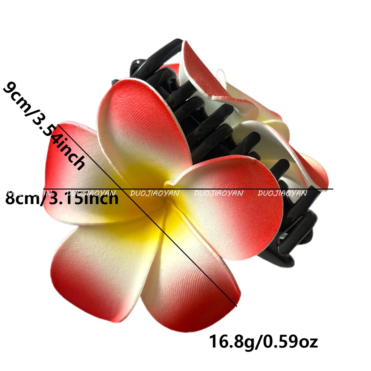 New 9cm faux frellia hair clip with a seaside vacation style and a high-end side clip featuring Bohemian hairstyles Item Picture