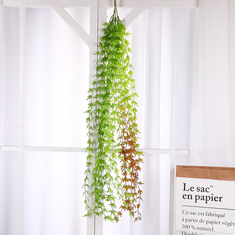 新款仿真藤条植物挂件创意室内 家居PVC仿针叶塑料挂件厂家直供细节图