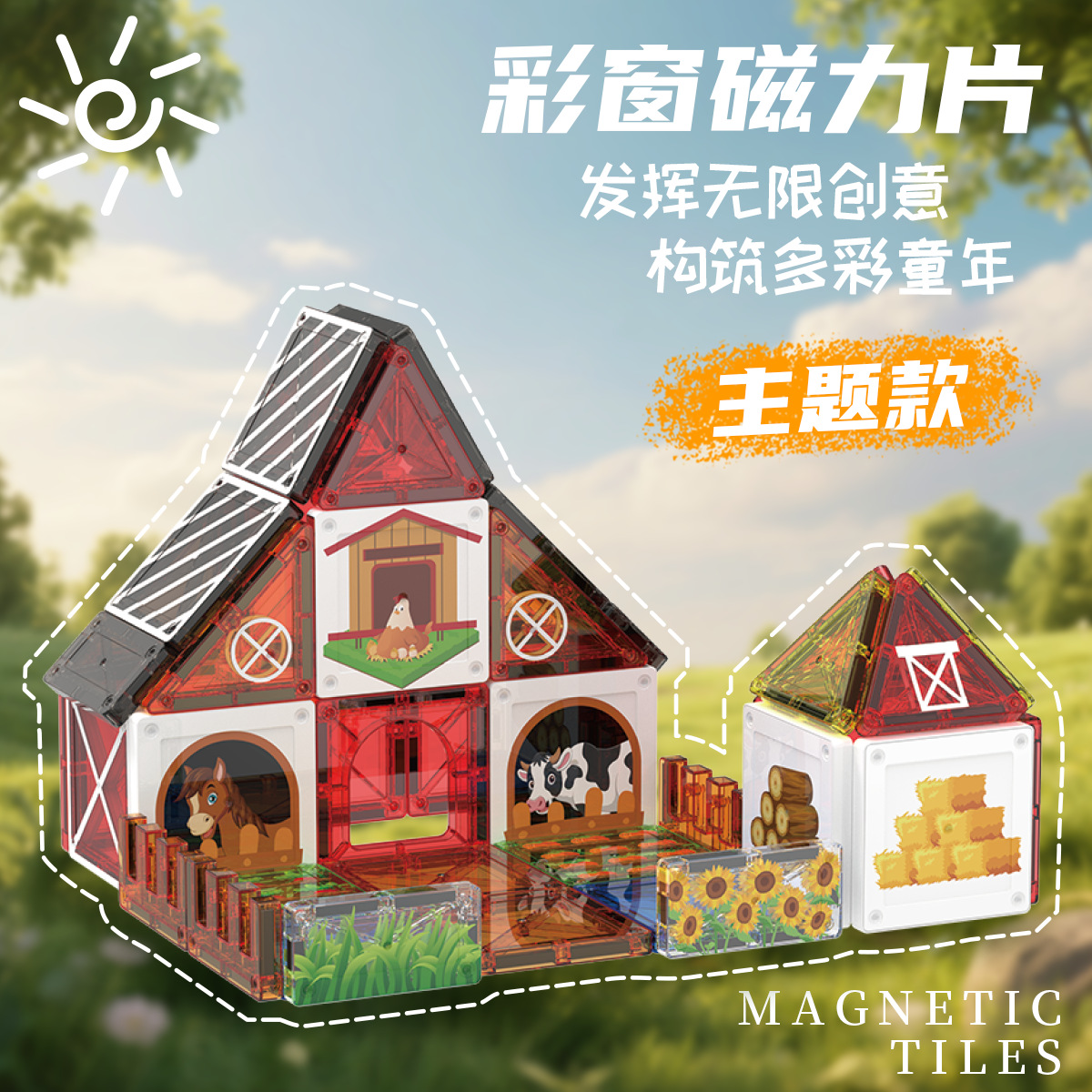磁力片/我的世界/磁力方块/我的世界磁力魔方/我的世界磁力积木产品图