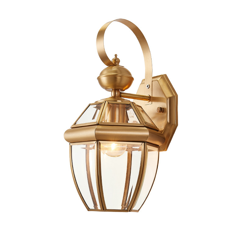 New Chinese-style all-copper outdoor wall lamps, waterproof garden lamps, exterior walls, balconies, corridors, bedrooms and living rooms, Chinese-style bedside lamps Item Picture