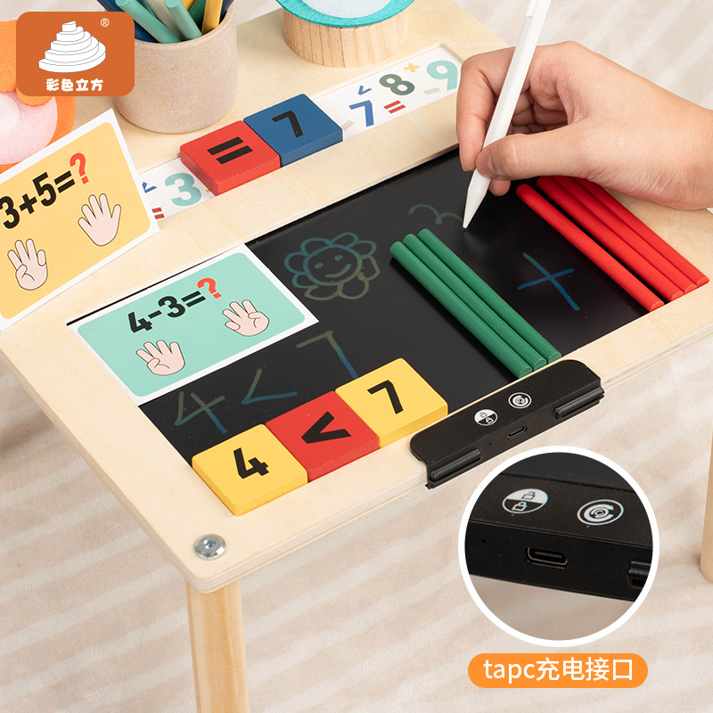 儿童学习桌椅实物图