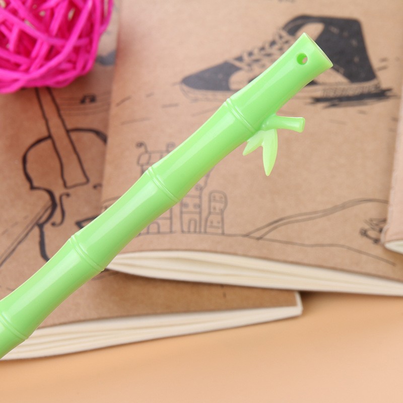 Creative and simple Chinese-style bamboo gel pen, cute and creative black 0.5 smooth quick-drying signature gel pen Specification image