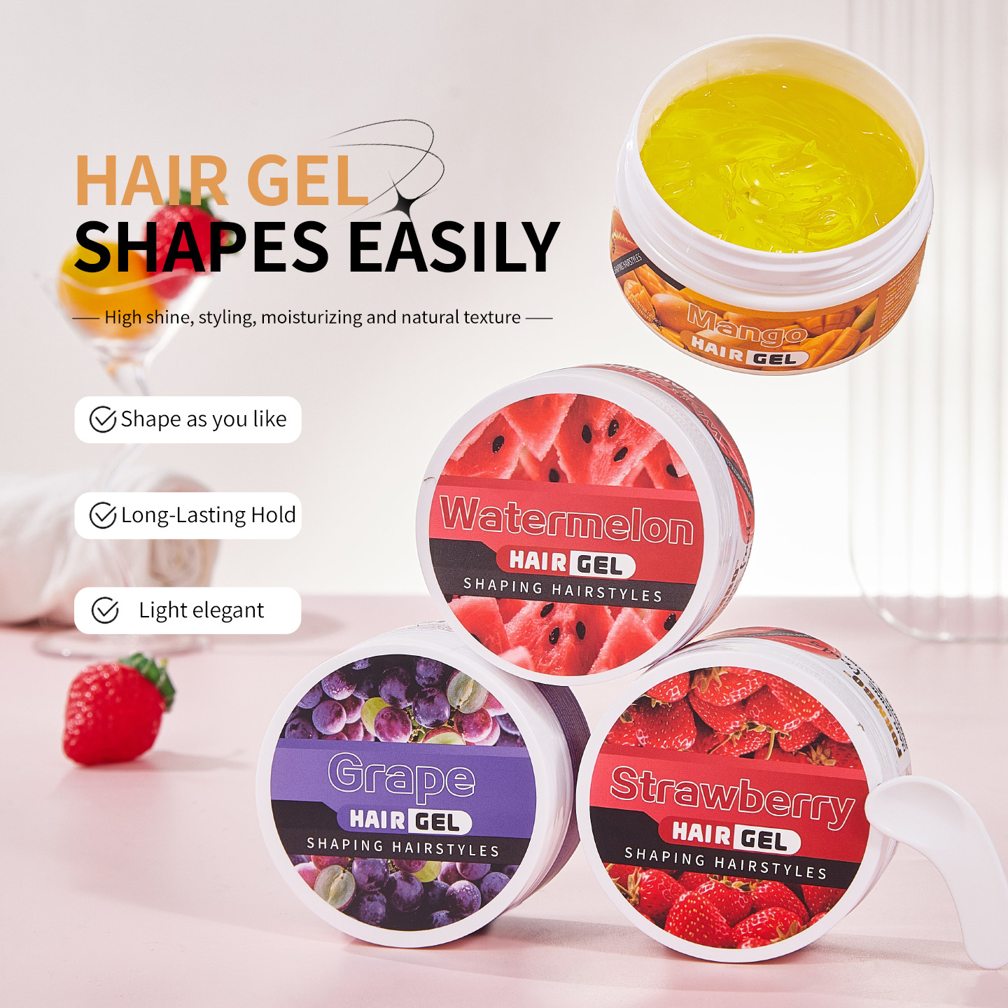 【 Cross-border Exclusive 】FORMBO Fruit Gel Hair Styling, Curling, and Frizzy Mousse Gel Wholesale