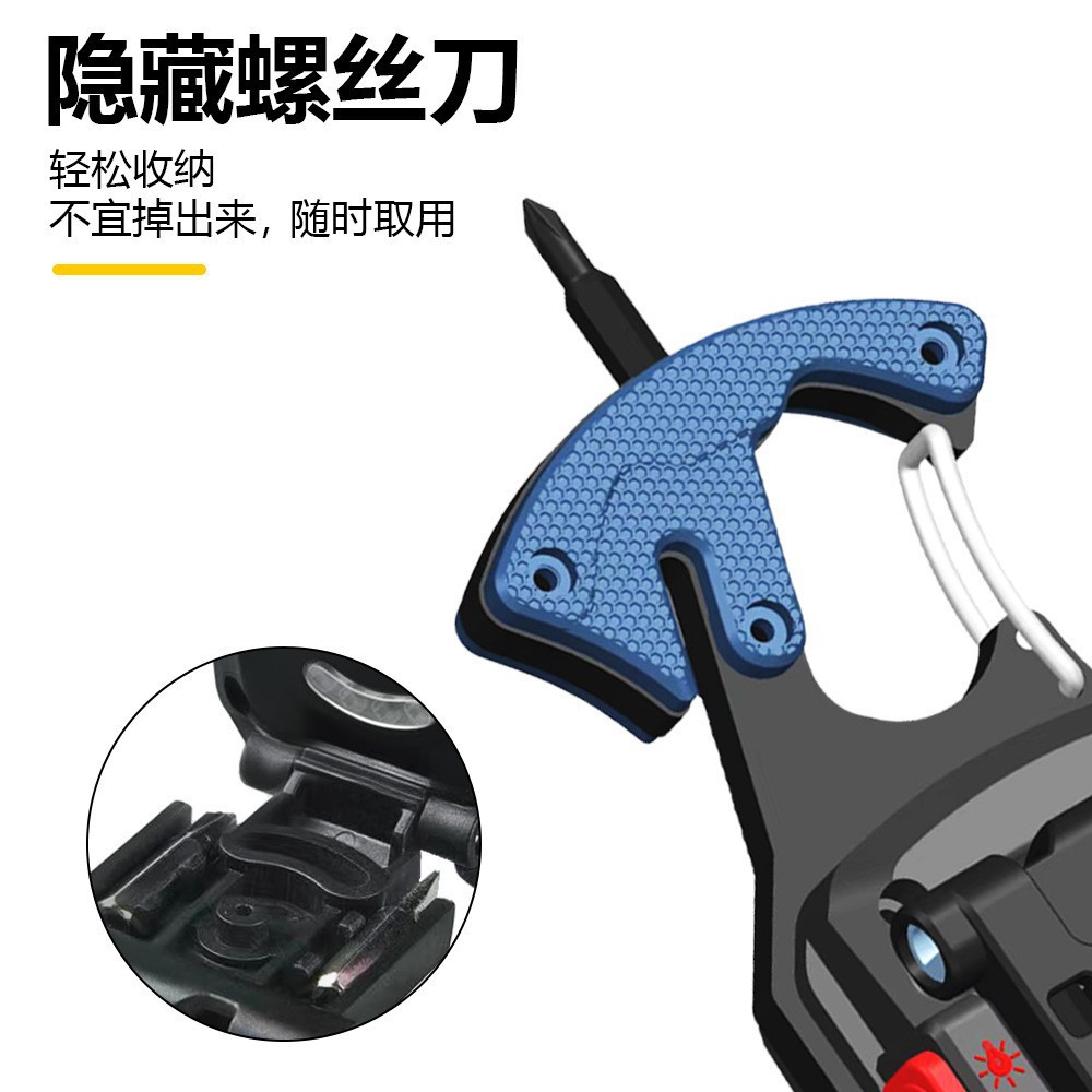 Cross-border Douyin hot-selling small flashlights, outdoor multi-functional cigarette lighters, keychains, light strips, cutters, window-breaking hammers, and work lights details Picture