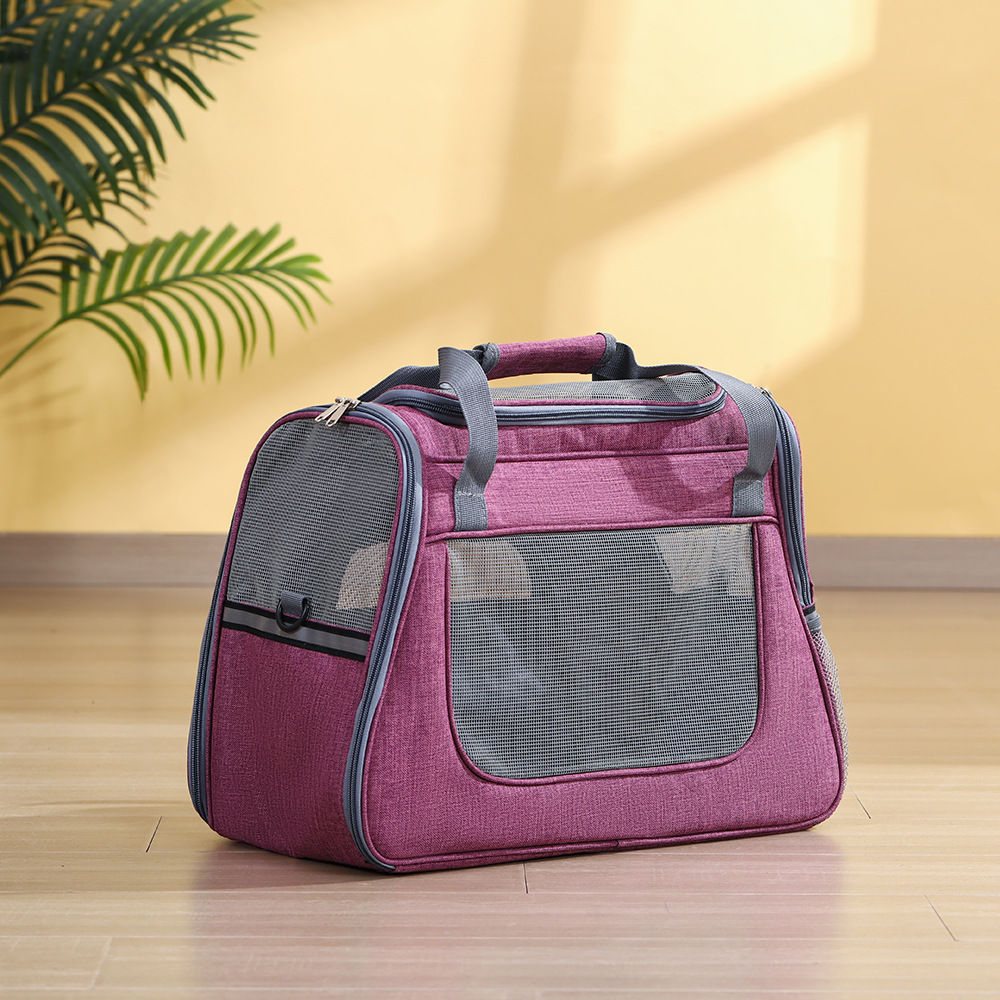 Rongka Pet Cross-border Fashion Transparent Cat Bag, portable pet shoulder bag for going out, breathable pet single-shoulder bag, cat and dog hand-held pet bag Specification image