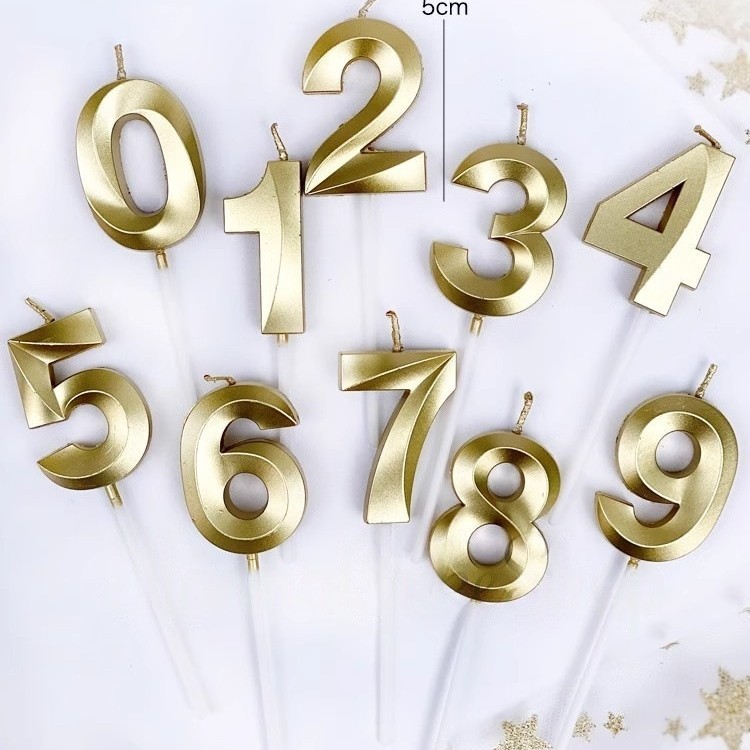 歌剧院数字生日蜡烛 INS网红创意浪漫派对金银色蜡烛周岁蛋糕装饰产品图