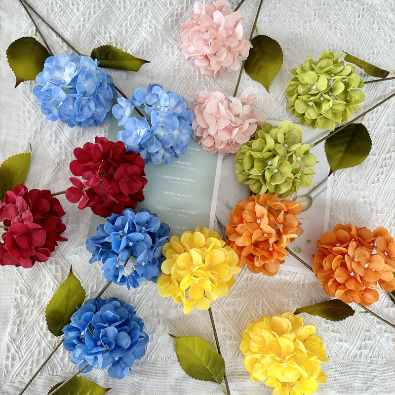 梅艺2头棒棒糖绣球仿真花新式婚礼宴会装饰酒店派对球花手工绢花详情图2