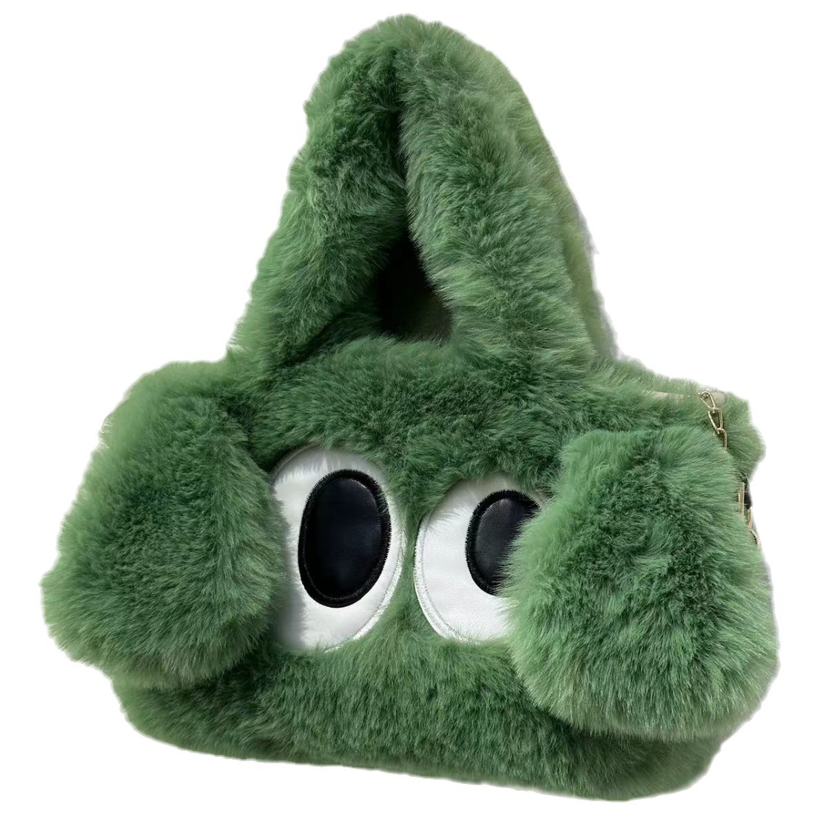 Wholesale and export plush fashionable handbags, niche women's bags, trendy and stylish large-eyed single-shoulder chain bags Item Picture